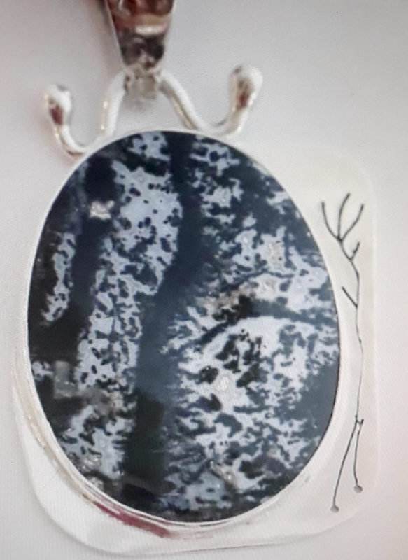 Moss Agate Pendant by Calisse Browne