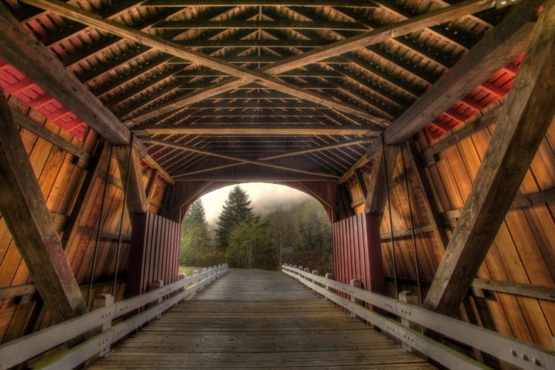 "Old Alsea Bridge" by Ted Crego